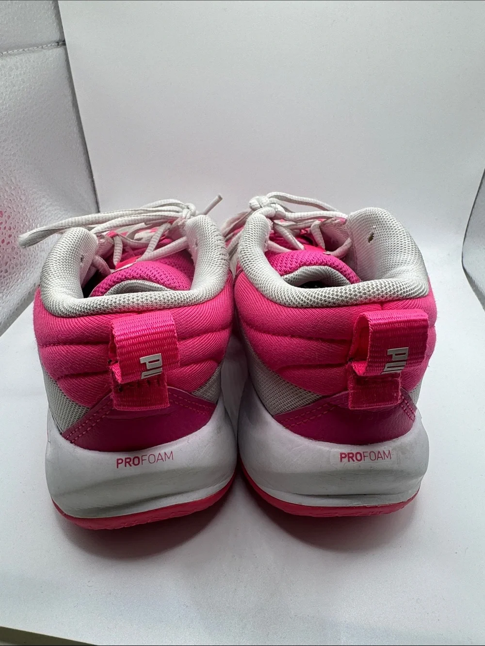 Puma Kids Pink and White Lightweight Sneakers